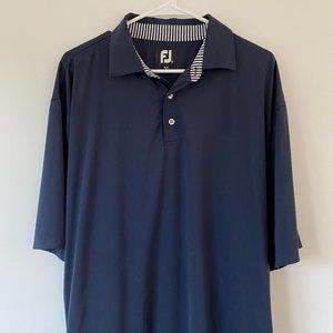 FootJoy Golf Polo Men's XL Athletic Shirt Dark Navy Blue
